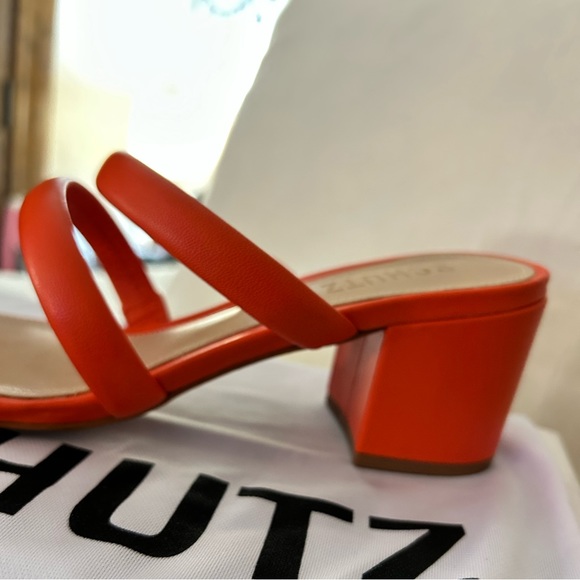 Women’s Leather Sandal Schutz with Dust Bag NIB 8.5 Heel Shoes NWT - Picture 8 of 11